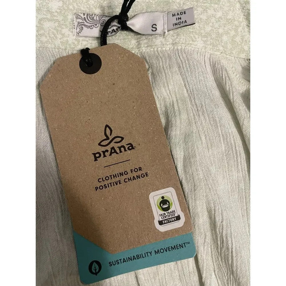 prAna Women's Anini Tunic Top Swim Coverup Celadon Misty Size Small - Picture 8 of 8